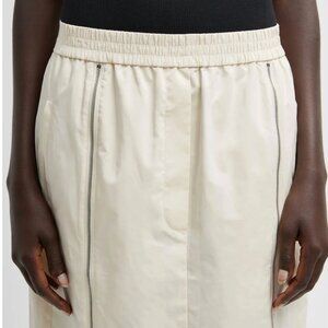 TIBI nylon zipper long skirt (size L) NWT